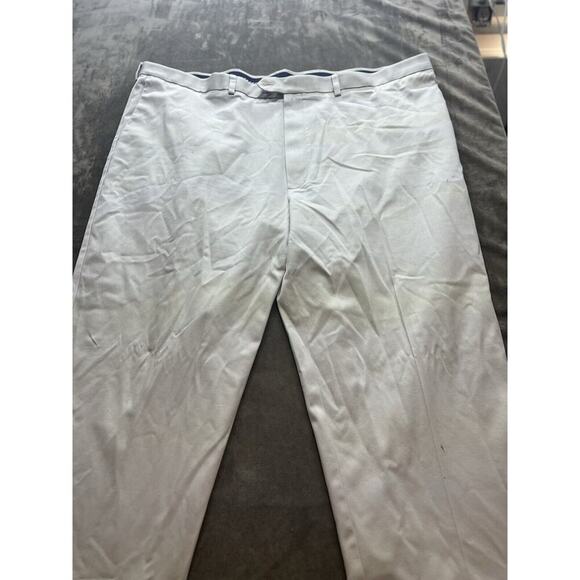 Roundtree & Yorke Men's Khaki Dress Pants Big & Tall 52X32 Flat Front. Office - Picture 1 of 8